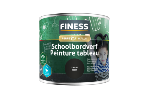 Finess schoolbordverf 500 ml, zwart