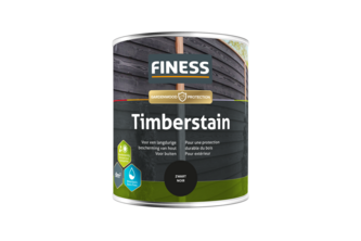 Finess Timberstain 750 ML, Zwart - RAL 9005