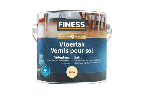 Finess vloerlak zijdeglans 2,5 liter, kleurloos