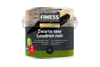 Finess Zwarte teer 2,5 liter, Zwart