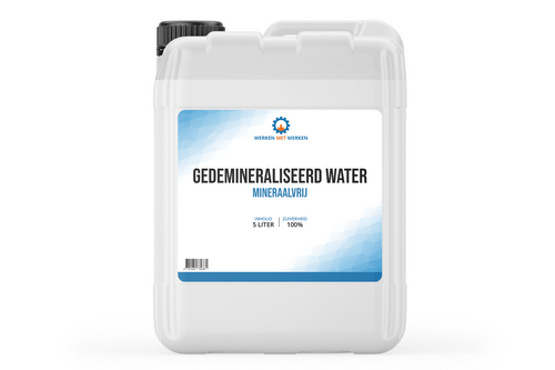 Gedemineraliseerd water 5 liter, can