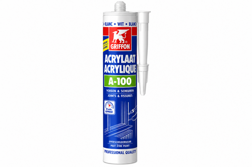 Griffon acrylic sealant a-100 1 stuk, 300 ml, wit, koker