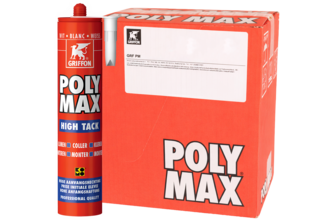 Griffon PolyMax HighTack Wit 12 stuks, 425 GR, Wit, Koker