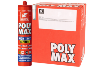 Griffon PolyMax HighTack Express 12 stuks, 435 GR, Wit, Koker