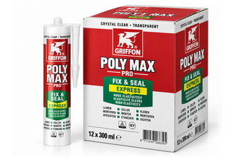 Griffon PolyMax Fix & Seal Express 12 stuks, 300 GR, GLASHELDER
