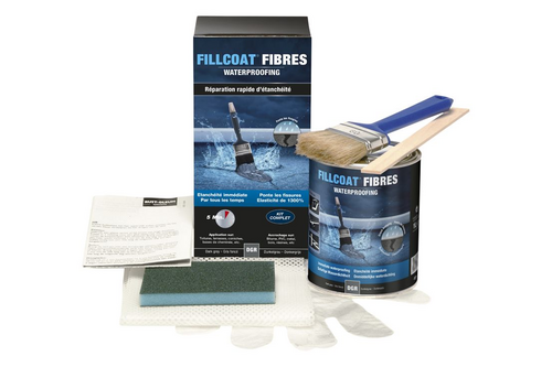 Mathys fillcoat vezels waterproofing reparatiekit 1 liter, donkergrijs, set