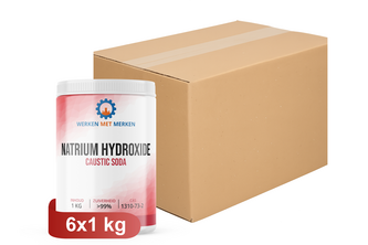 Natrium Hydroxide / Caustic Soda / Ontstopper 6 x 1kg, Doos