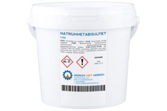 Natriummetabisulfiet Foodgrade 1,25 KG, Emmer