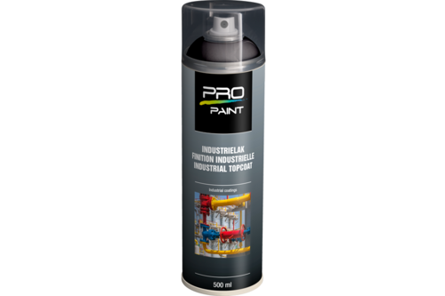 Pro-paint industrie lak deklaag 500 ml, diepzwart, 9005 hg