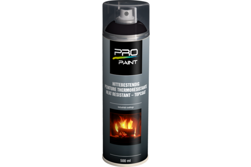 Pro-paint hittebestendig 500 ml, zwart