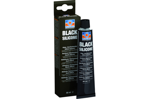 Permatex black silicone adhesive sealant 85 gr, zwart