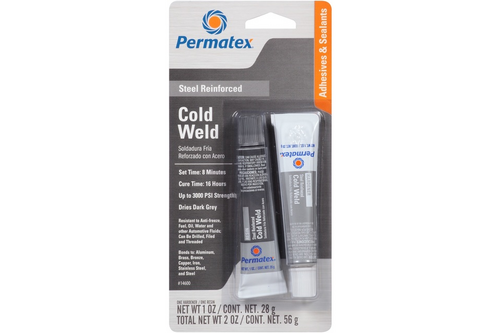 Permatex cold weld bonding compound 25 ml, zwart/amber