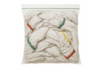 POETSLAPPEN HK KATOEN WIT 1 KG, Wit