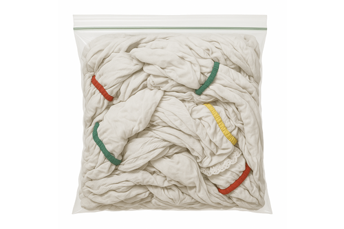Poetslappen hk katoen wit 1 kg, wit