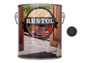 Restol Houtolie Zijdeglans 2,5 liter, Indiana grijs