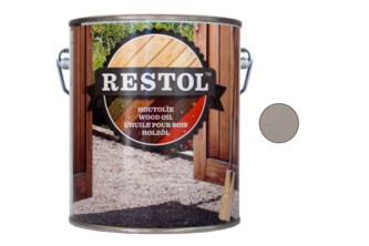 Restol Houtolie Zijdeglans 2,5 liter, Lichtgrijs