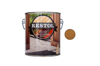 Restol Houtolie Mat 2,5 liter, Bruin/Naturel
