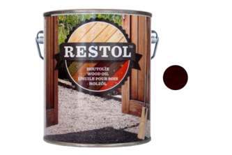 Restol Houtolie Zijdeglans 2,5 liter, Donker eiken