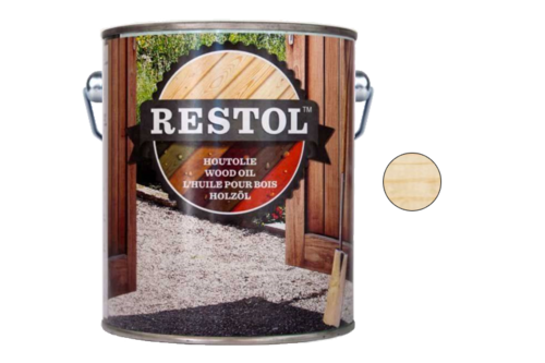 Restol houtolie zijdeglans 2,5 liter, naturel uv extra