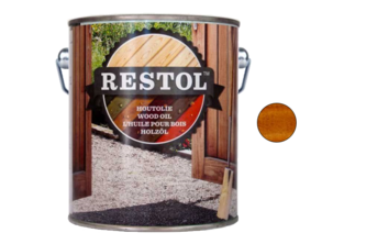Restol Houtolie Zijdeglans 5 liter, Bruin/Naturel