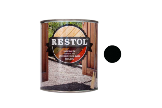 Restol Houtolie Zijdeglans 1 liter, Ebbenzwart