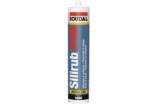 Soudal silirub epdm 310 ml, zwart, koker