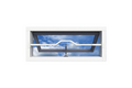 Secubar raambeveiliging stalen barrière stangen uitschuifbaar ral9010 wit epoxy, 100-180 cm, single  – bovenlicht, klapraam