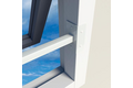 Secubar raambeveiliging stalen barrière stangen uitschuifbaar ral9010 wit epoxy, 100-180 cm, single  – bovenlicht, klapraam