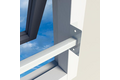 Secubar raambeveiliging stalen barrière stangen uitschuifbaar ral9010 wit epoxy, 100-180 cm, single  – bovenlicht, klapraam