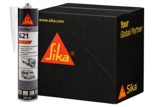 Sikaflex 621 - alles-in-een lijm & afdichtkit 12 stuks, 300 ML, Lichtgrijs, Koker