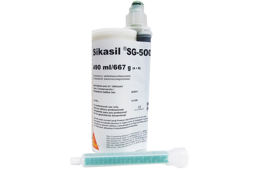 Sikasil sg 500 490 ml + 1 mengbuis, zwart, dual patroon