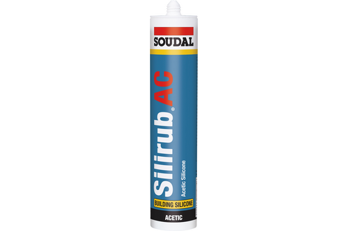 Soudal silirub ac azijnzuur 310 ml, transparant, koker