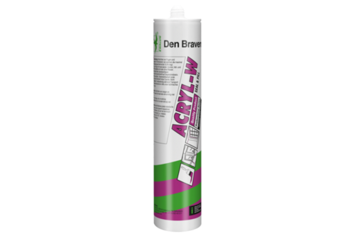 Zwaluw acryl w 310 ml, wit, koker