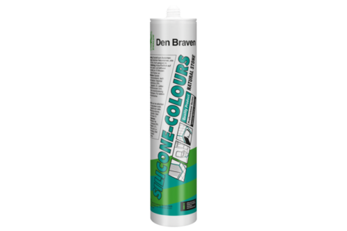 Zwaluw silicone colours + natural stone 310 ml, wit, koker