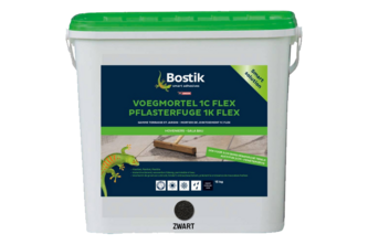 Bostik Voegmortel 1C Flex 15 KG, Zwart, Emmer