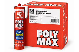Griffon PolyMax HighTack Express 12 stuks, 435 GR, Wit, Koker