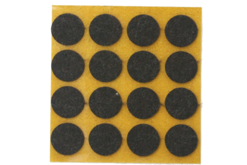 Ora-vilt zelfklevend 28 mm, 20 viltjes, bruin