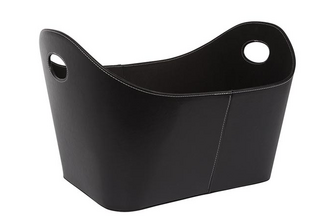 Velleman Perel Houtmand - Zwart Lederlook - 56 x 43 x 35 cm