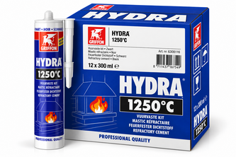Griffon Hydra Vuurvaste Afdichtkit 12 stuks, 600 GR, Zwart, Koker