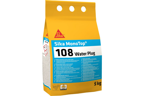 Sika monotop 108 water plug 5 kg, grijs