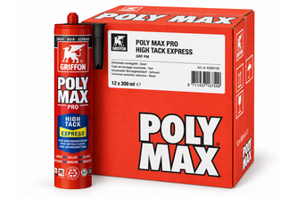 Griffon PolyMax HighTack Express 12 stuks, 435 GR, Zwart, Koker