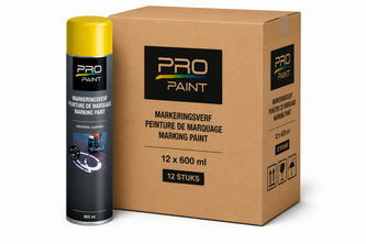 PRO-Paint markeringsverf 12 stuks, 600 ML, Geel