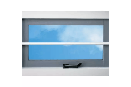 Secubar twist staal barriere-stang wit