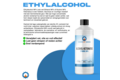 Alcohol 96% ketonatus 1 liter, fles