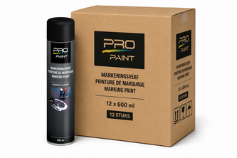 PRO-Paint markeringsverf 12 stuks, 600 ML, Zwart
